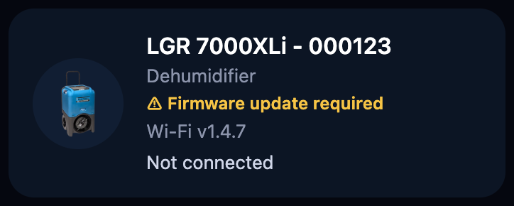 Card of a device that cannot report its version yet